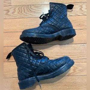 Women’s Black Quilted Doc Martens- size 8